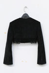OUDE WAAG velvet lace stitching short suit OW-23SS-JK06 black